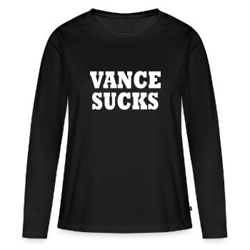 vance sucks - T-shirt manches longues Premium bio Femme - noir - Devant - Julia (174cm)