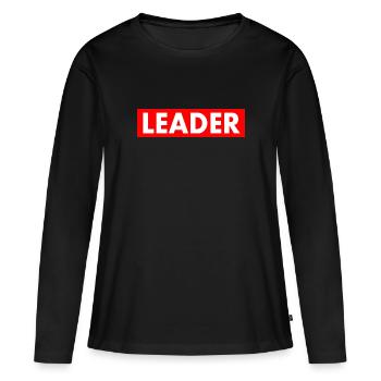Leader - Women's Premium Organic Long Sleeve Shirt - black - Front - Julia (174cm)
