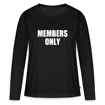 Members only - Women's Premium Organic Long Sleeve Shirt - black - Front - Julia (174cm)