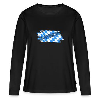 Bayern - Frauen Premium Bio Langarmshirt - Schwarz - Vorne - Julia (174cm)