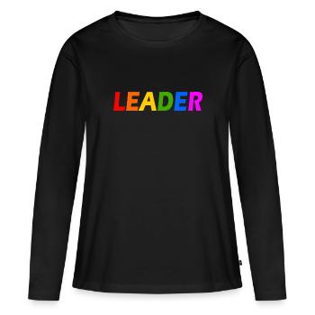 Leader - Women's Premium Organic Long Sleeve Shirt - black - Front - Julia (174cm)