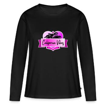 California Vibes - T-shirt manches longues Premium bio Femme - noir - Devant - Julia (174cm)