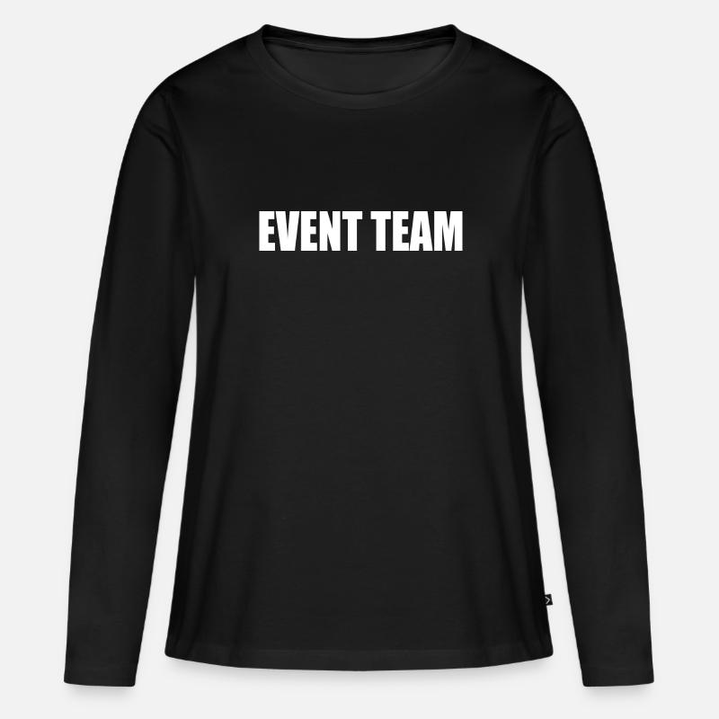 Event team - Frauen Premium Bio Langarmshirt - Schwarz