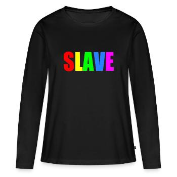 Slave - Frauen Premium Bio Langarmshirt - Schwarz - Vorne - Julia (174cm)