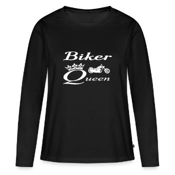 Moto - T-shirt manches longues Premium bio Femme - noir - Devant - Julia (174cm)