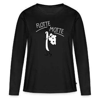 flotte Motte - Frauen Premium Bio Langarmshirt - Schwarz - Vorne - Julia (174cm)
