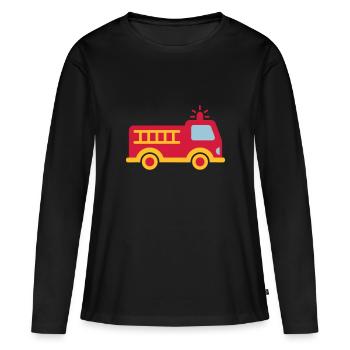 Fire truck with ladder - Women's Premium Organic Long Sleeve Shirt - black - Front - Julia (174cm)