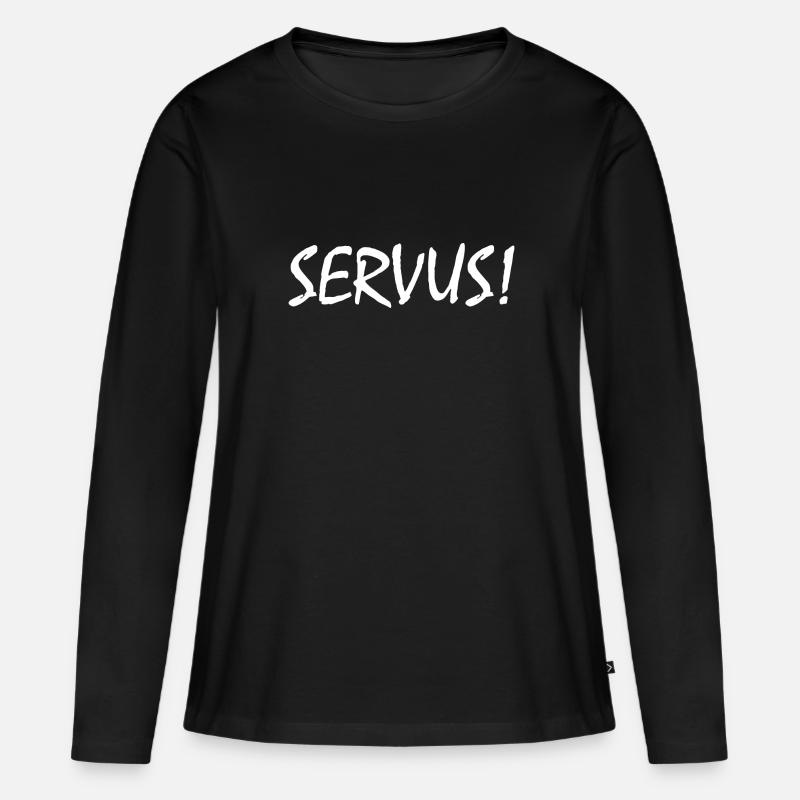 Servus - Frauen Premium Bio Langarmshirt - Schwarz