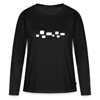 Square Square Shape Pattern - Women's Premium Organic Long Sleeve Shirt - black - Front - Julia (174cm)