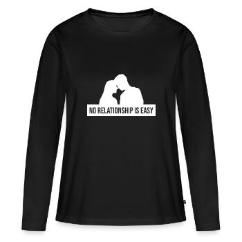 No relationship is easy - Women's Premium Organic Long Sleeve Shirt - black - Front - Julia (174cm)