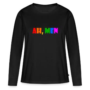 Ah men - Women's Premium Organic Long Sleeve Shirt - black - Front - Julia (174cm)