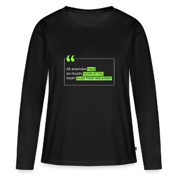 Personne n’achète la réduction de la guérison. - T-shirt manches longues Premium bio Femme - noir - Devant - Julia (174cm)