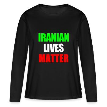 Iranian lives matter - T-shirt manches longues Premium bio Femme - noir - Devant - Julia (174cm)
