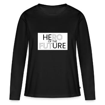 Held der Zukunft - Frauen Premium Bio Langarmshirt - Schwarz - Vorne - Julia (174cm)