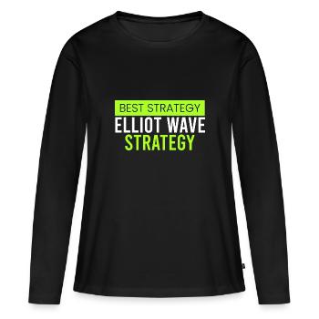 Stratégie Elliot Wave - T-shirt manches longues Premium bio Femme - noir - Devant - Julia (174cm)