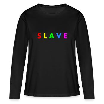 Slave - Frauen Premium Bio Langarmshirt - Schwarz - Vorne - Julia (174cm)