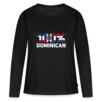 République dominicaine - T-shirt manches longues Premium bio Femme - noir - Devant - Julia (174cm)