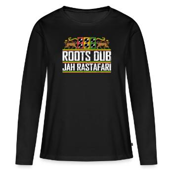 Reggae - Frauen Premium Bio Langarmshirt - Schwarz - Vorne - Julia (174cm)