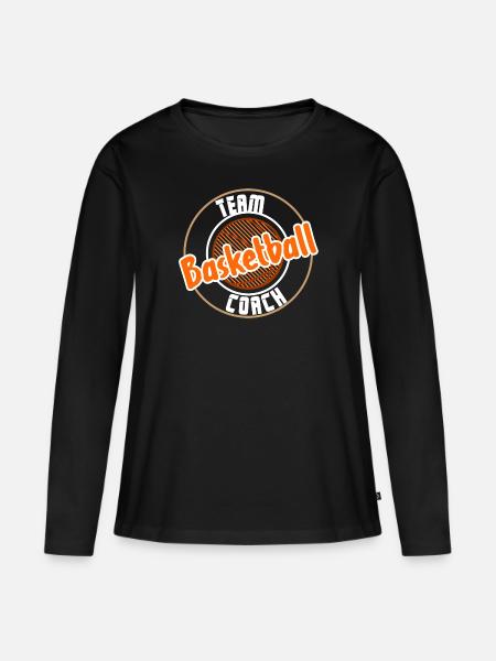 Basketball Team Coach - Frauen Premium Bio Langarmshirt - Schwarz