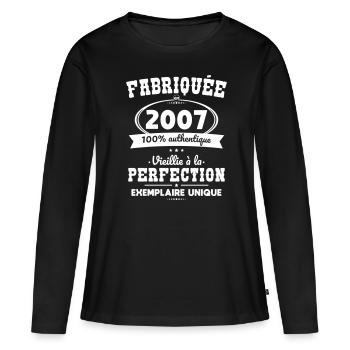 18th Birthday - Made in 2007 - Women's Premium Organic Long Sleeve Shirt - black - Front - Julia (174cm)