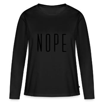Pas de paroles drôles - T-shirt manches longues Premium bio Femme - noir - Devant - Julia (174cm)