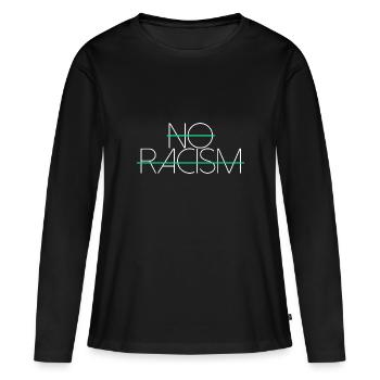 no racism no racism scripture - Women's Premium Organic Long Sleeve Shirt - black - Front - Julia (174cm)