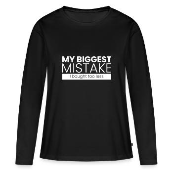 Je n’ai pas acheté assez... - T-shirt manches longues Premium bio Femme - noir - Devant - Julia (174cm)