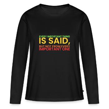 Die Legende regiert!! Sigma rule! - Frauen Premium Bio Langarmshirt - Schwarz - Vorne - Julia (174cm)