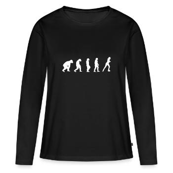 Patins en ligne rollers rollers Evolution cadeau - T-shirt manches longues Premium bio Femme - noir - Devant - Julia (174cm)