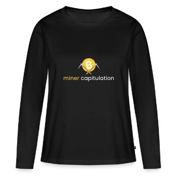 Reddition des mineurs - T-shirt manches longues Premium bio Femme - noir - Devant - Julia (174cm)