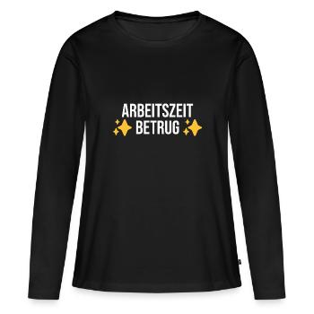 Fraude au temps de travail - Mèmes Allemands - T-shirt manches longues Premium bio Femme - noir - Devant - Julia (174cm)