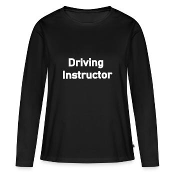 Driving Instructor - L’instructeur de l’auto-école T-shirt - T-shirt manches longues Premium bio Femme - noir - Devant - Julia (174cm)