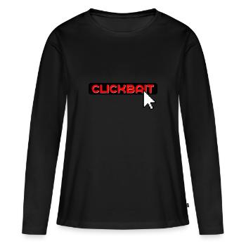 clic sur Internet - T-shirt manches longues Premium bio Femme - noir - Devant - Julia (174cm)