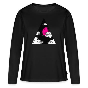 sky moon - Women's Premium Organic Long Sleeve Shirt - black - Front - Julia (174cm)