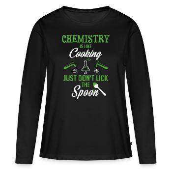 Chimiste Chimiste Chimiste Assistant De Chimiste Cadeau - T-shirt manches longues Premium bio Femme - noir - Devant - Julia (174cm)