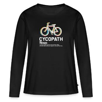 Bike Riding Funny - Frauen Premium Bio Langarmshirt - Schwarz - Vorne - Julia (174cm)