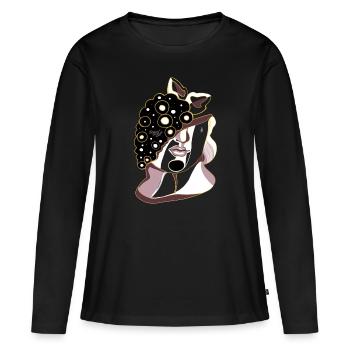 Wein ist in Wasser aufgelöstes Sonnenlicht. - Frauen Premium Bio Langarmshirt - Schwarz - Vorne - Julia (174cm)