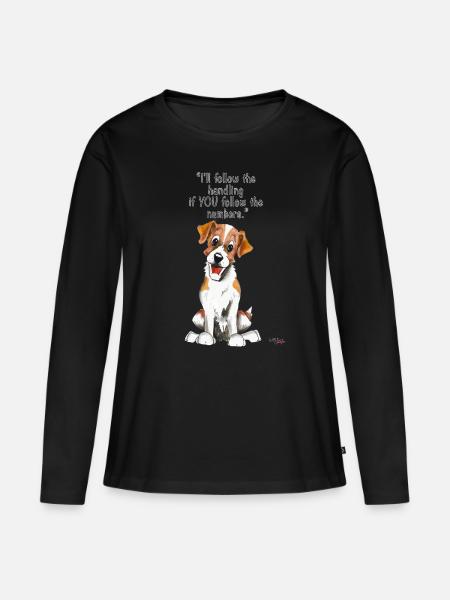 Jack Rusel Agilität - Frauen Premium Bio Langarmshirt - Schwarz