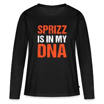 Sprizz est dans mon ADN Alcool Apéritif amer - T-shirt manches longues Premium bio Femme - noir - Devant - Julia (174cm)