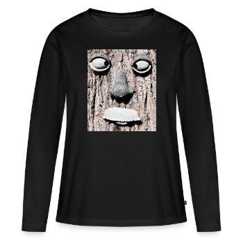 Moi et mon bois - T-shirt manches longues Premium bio Femme - noir - Devant - Julia (174cm)