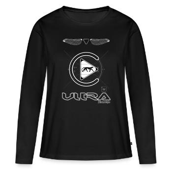 Ultra - T-shirt manches longues Premium bio Femme - noir - Devant - Julia (174cm)