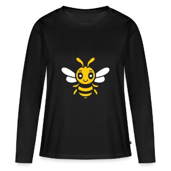 guêpe - T-shirt manches longues Premium bio Femme - noir - Devant - Julia (174cm)