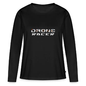 Drone Drones Drone Flight Drone Pilot - T-shirt manches longues Premium bio Femme - noir - Devant - Julia (174cm)