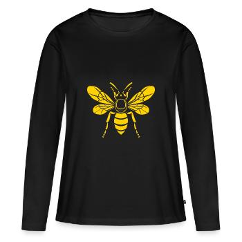guêpe - T-shirt manches longues Premium bio Femme - noir - Devant - Julia (174cm)