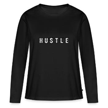 Hustle - Frauen Premium Bio Langarmshirt - Schwarz - Vorne - Julia (174cm)