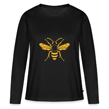 guêpe - T-shirt manches longues Premium bio Femme - noir - Devant - Julia (174cm)