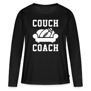 Entraîneur de canapé - T-shirt manches longues Premium bio Femme - noir - Devant - Julia (174cm)