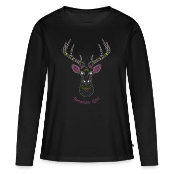 Bavarian girl 2 - T-shirt manches longues Premium bio Femme - noir - Devant - Julia (174cm)