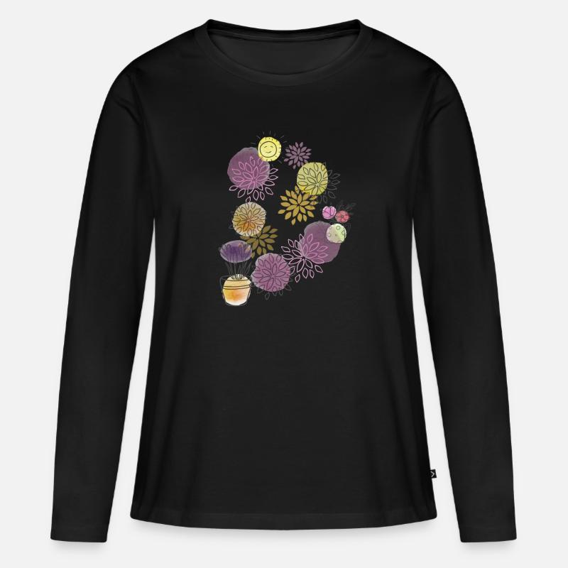 spring pattern - Women's Premium Organic Long Sleeve Shirt - undefined