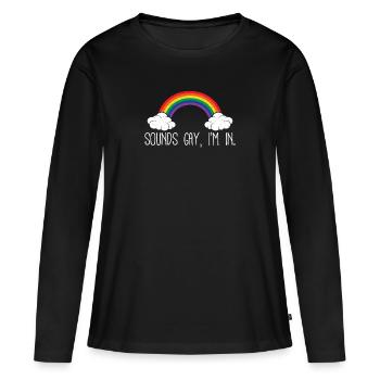 lgBT - Frauen Premium Bio Langarmshirt - Schwarz - Vorne - Julia (174cm)